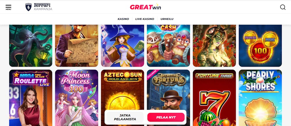 greatwinin pelivalikoima