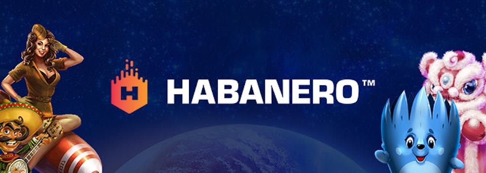 Habanero Gamesin logo ja piirroshahmoja valmistajan peleistä