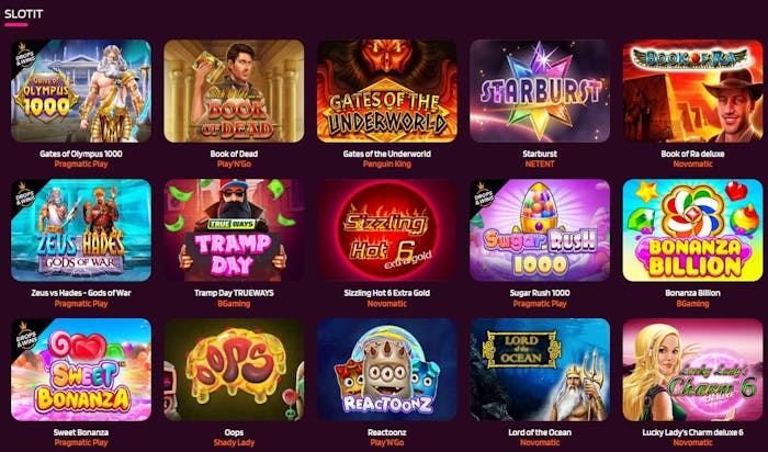 Happy Spinsin kolikkopelien valikoimaa: kuvia sloteista.