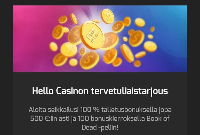 Hello Casino bonus
