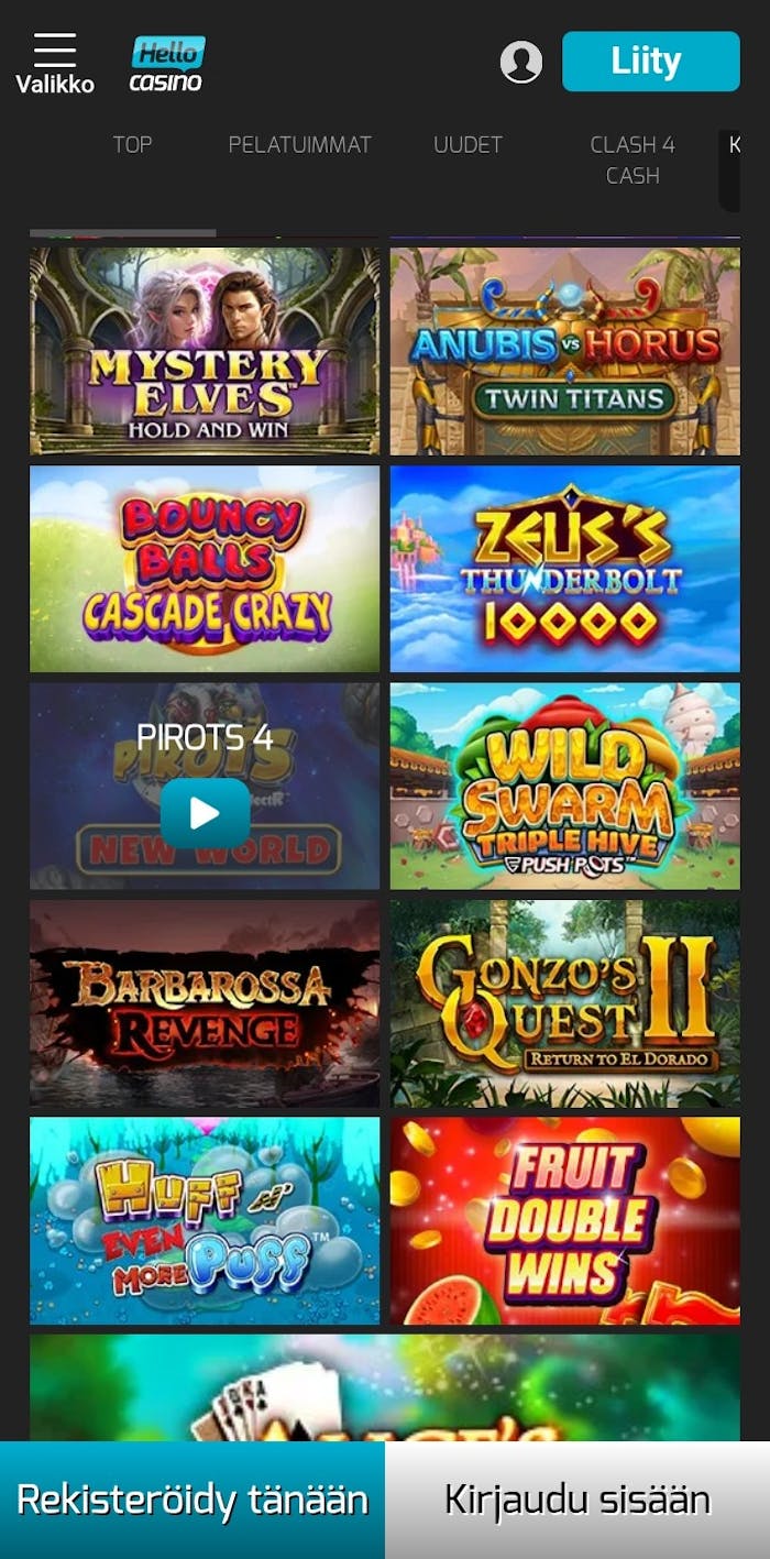 Hello Casino mobiilissa