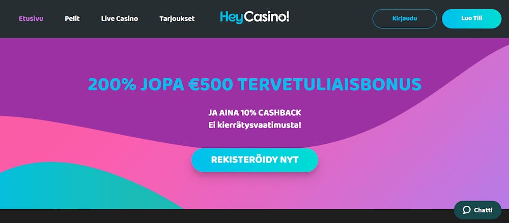 heycasinon tervetulotarjous