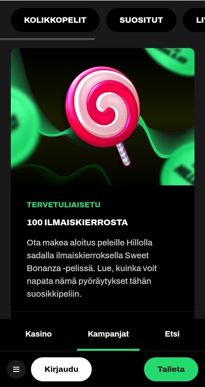 Hillo mobiilissa
