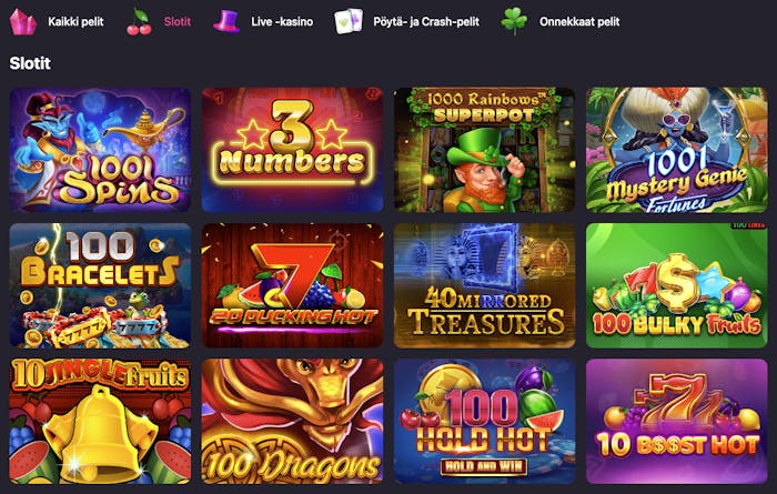 pelaa 100 dragons slottia tai monia muita hauskoja vaihtoehtoja Hot Loot kasinolla