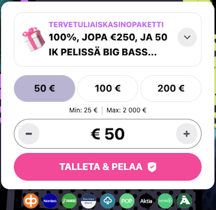 Voit tehdä nopean talletuksen Hot Loot kasinolla