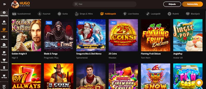 hugocasinon pelivalikoima