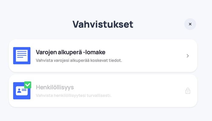 Pelitilin vahvistus Hype-kasinolla.