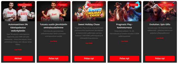 ibet casinobonukset käyvät sekä kasinolle että vedonlyöntiin.