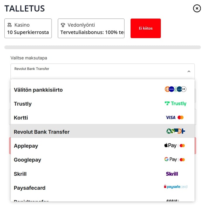 ibet casino talletustavat sisältävät verkkolompakot, maksukortit, mobiilimaksut ja kryptovaluutat.