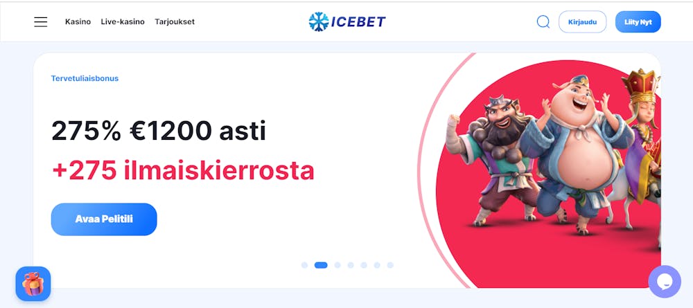 icebetin tervetulotarjous