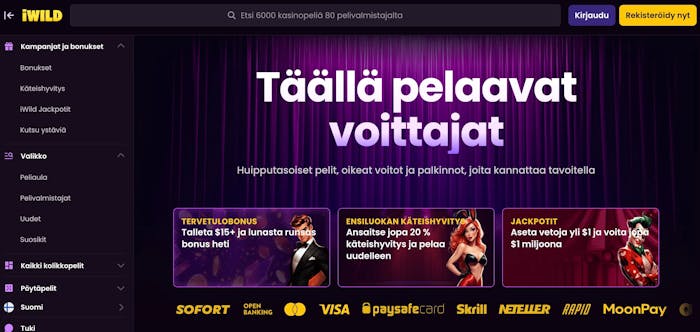 iWild Casinon etusivu