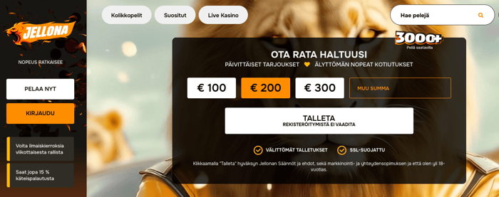 Jellona Casino etusivu