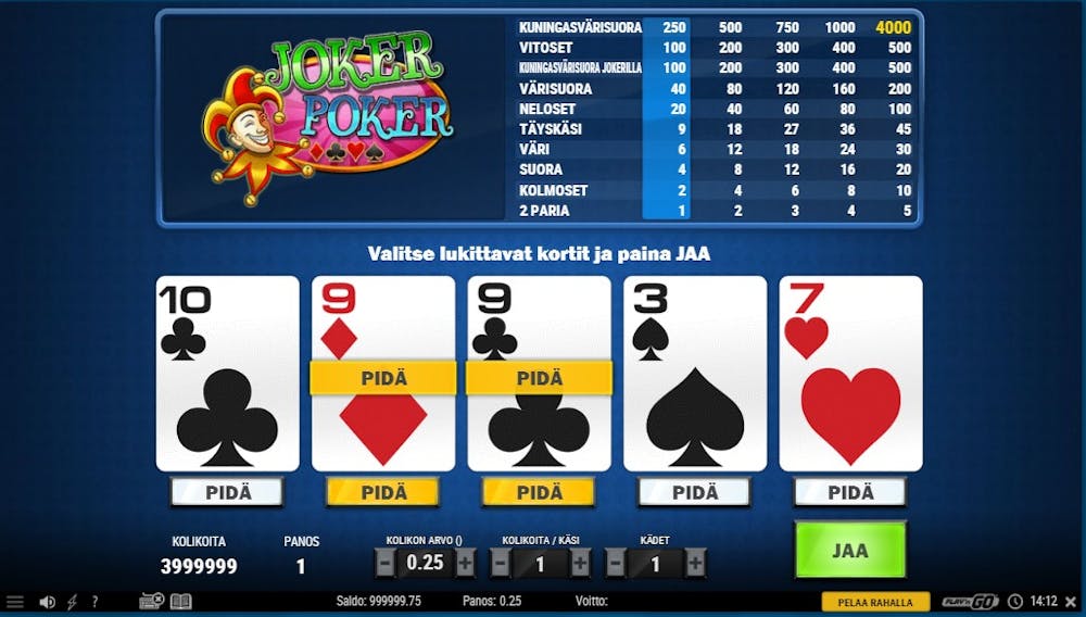 Joker Poker videopokeri