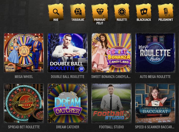 Jokerylla pääset pelaamaan hauskoja live pelejä kuten Sweet Bonanza Candy Land -peliä