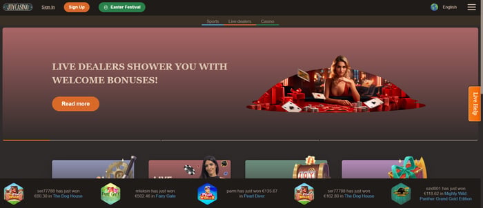 Joy Casino etusivu