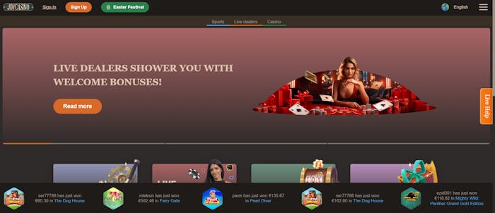 joycasinon tervetulotarjous