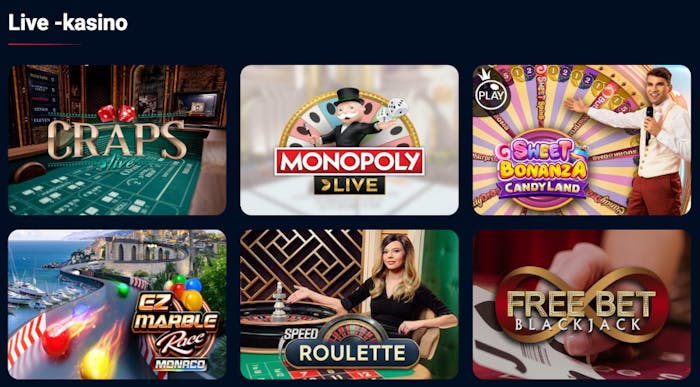 Parhaat live-pelit löydät Jupi Casinolta
