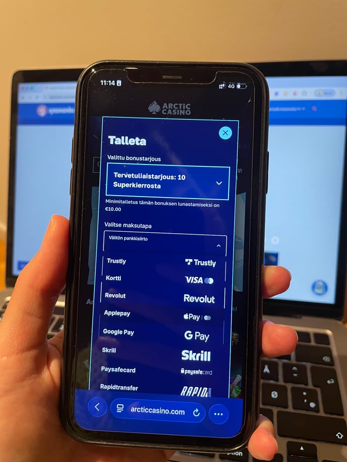 Arctic Casinon mobiilimaksutavat