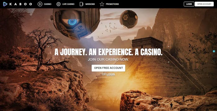 Kaboo Casinon etusivu