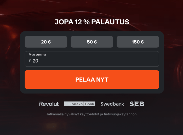 Kaista kasinon Pay N Play -talletuslomake.