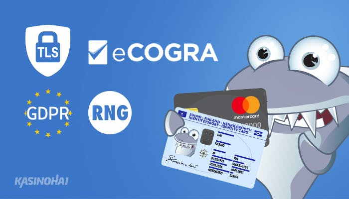 Verovapaa kasino on turvallinen, koska sillä on TSL-salaus, RNG-pelit ja EU-tason GDPR tietojenkäsittelysuoja.