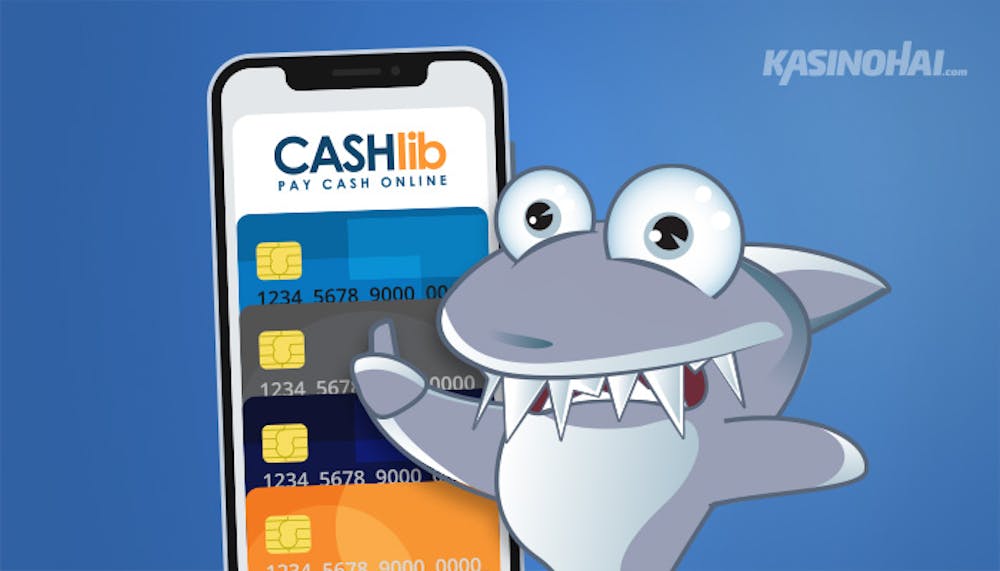Kasinohai tarkastelee CASHlib -prepaid-kortteja maksupalvelun sovelluksessa.