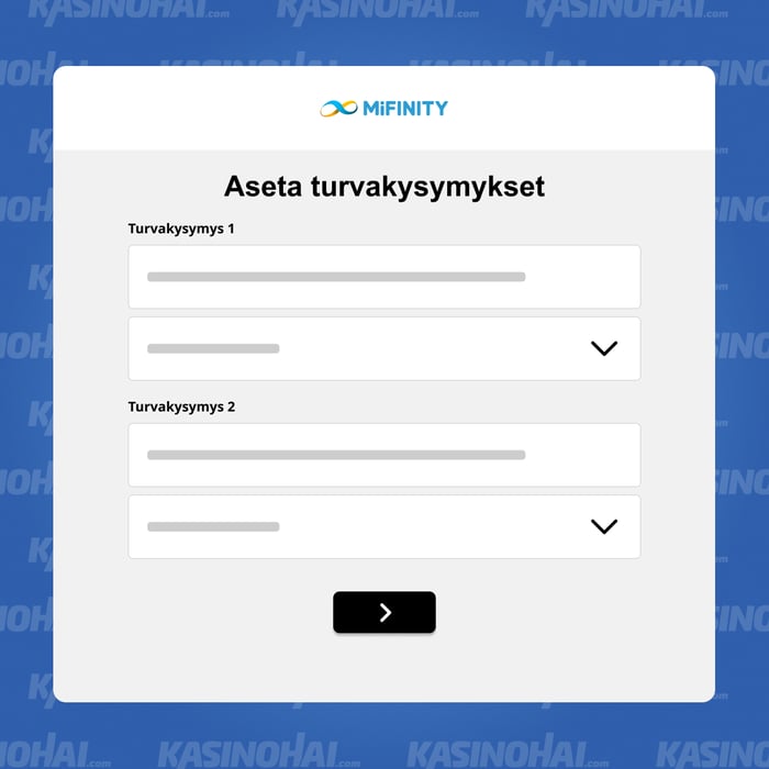Aseta tilillesi turvakysymykset