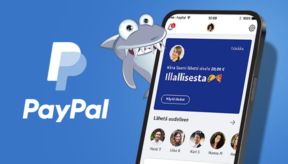 Kasinohai esittelemässä PayPal sovellusta