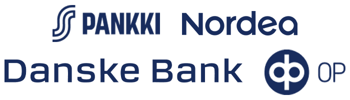Viljo tukee kaikkia suomalaisia pankkeja. Kuvassa näkyvät Nordea, OP, S-Pankki ja monet muut pankkilogot.