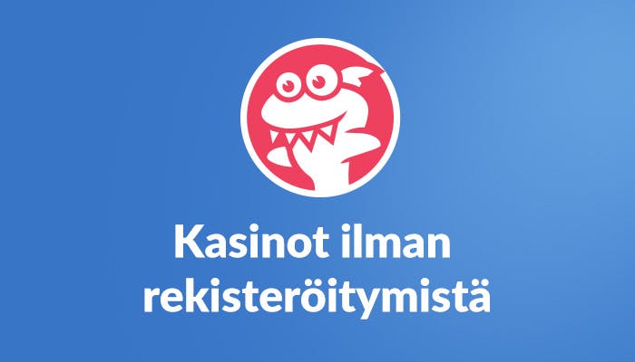 Kasinohai logo ja teksti Kasinot ilman rekisteröitymistä