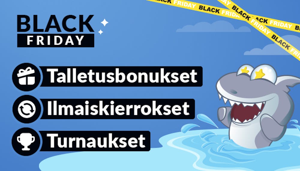 Kolme yleisintä Black Friday bonustyyppiä listattuna