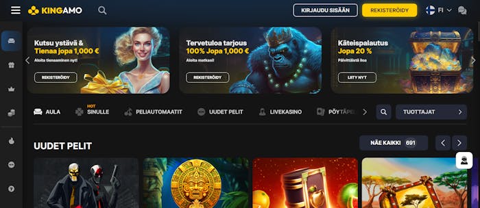 kingamon tervetulotarjous