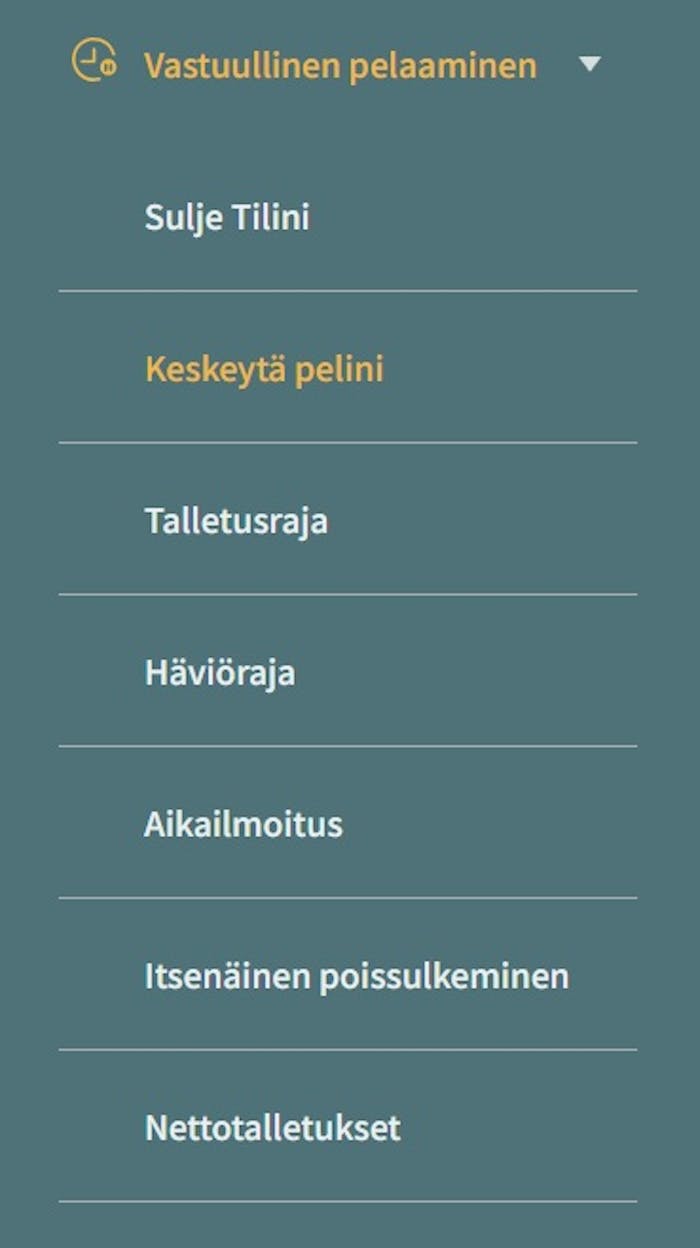 KingPalace Casinolla on useita vastuullisen pelaamisen työkaluja, kuten pelitauko, itse-esto ja talletusraja.