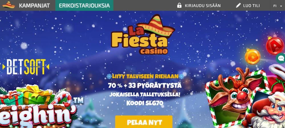 La Fiesta casinon tervetulotarjous