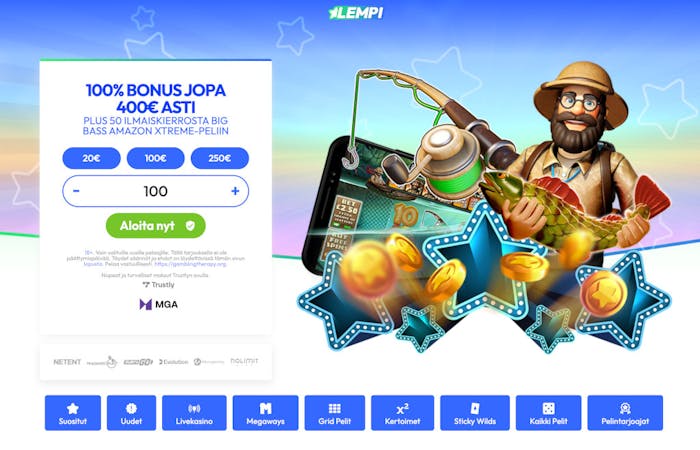 Nappaa tervetuliaisbonus Lempi Casinolla