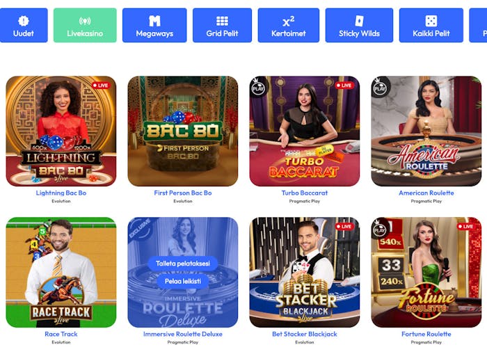 Live Casinon peliaula Lempi Casinolla