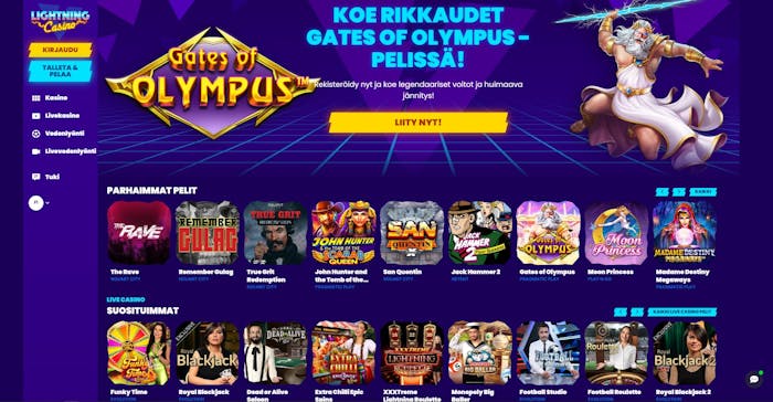 lightning casino etusivu