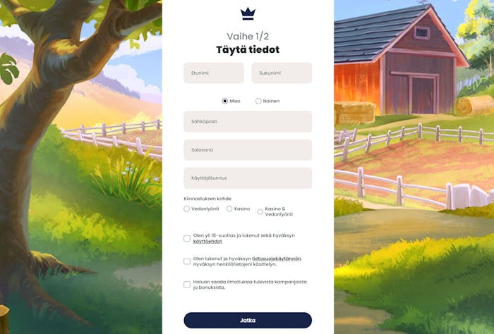 Lilibet Casinolle rekisteröityminen