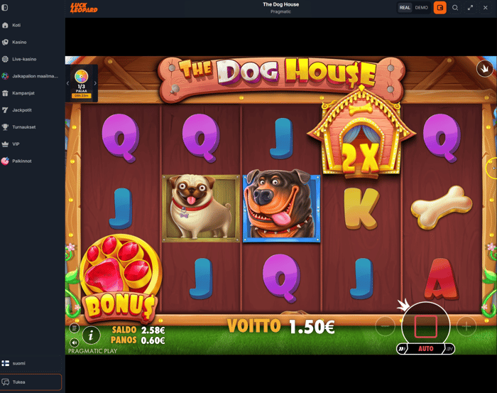 The Dog Housen 1,50 euron voitto.