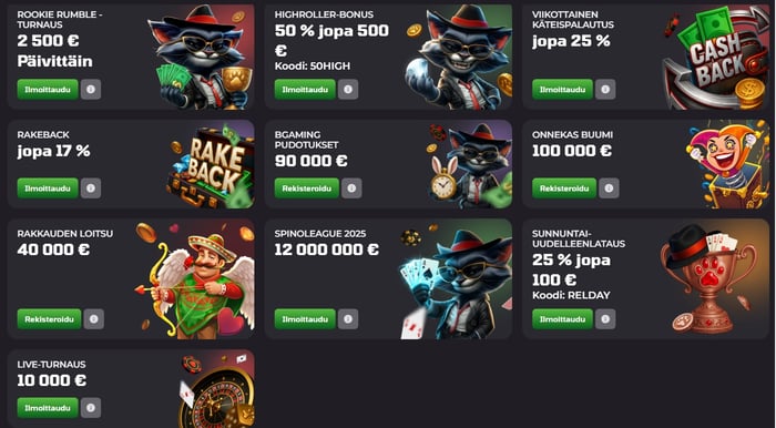LuckyCapone Casino bonuksia jaetaan runsaasti. Ehdoista tulee vain tarkistaa, että myös suomalaiset voivat osallistua.