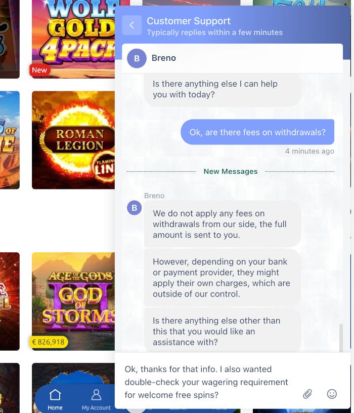 LuckyLouis Casinolla asiakaspalvelua saa vain englanniksi