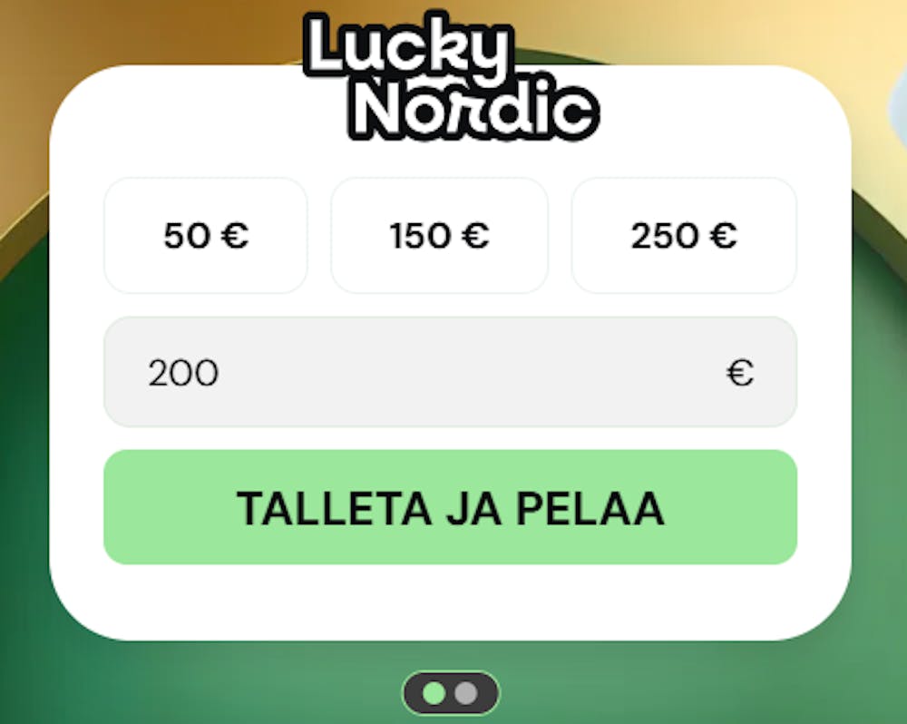 Lucky Nordic on moderni pikakasino, jolle ei tarvita erillistä rekisteröitymistä.