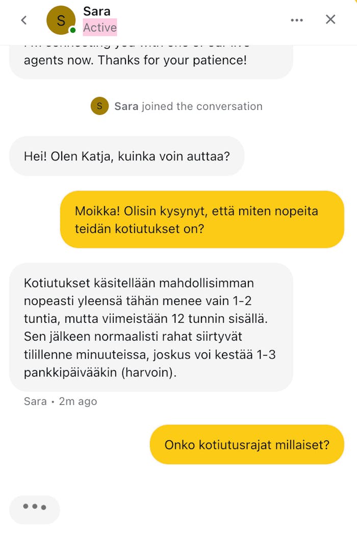 Testasin Lucky Spins Casinon palvelun live-chatissa