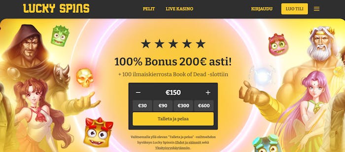 luckyspinsin tervetulotarjous