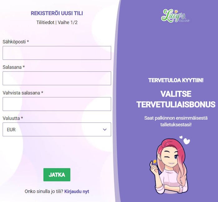 lucys casino rekisteröityminen