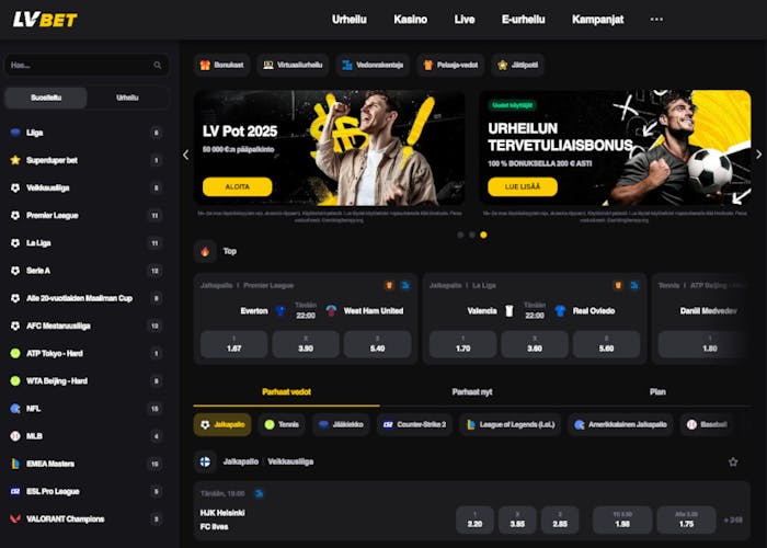 LV Bet Casinolla voi myös lyödä vetoa