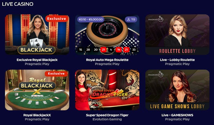 Live-pelejä Lyrabetin live casinolla