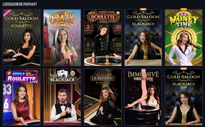 Mafia Casinon live peli valikoima on riittävä monille pelaajille