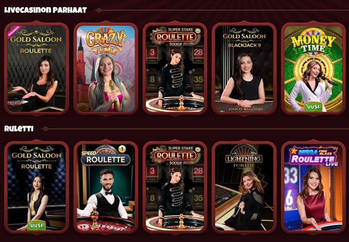Live-pelej? Magius Casinolla