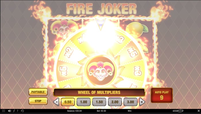 Lisäkertoimet Fire Joker -pelissä Wild Chancella.